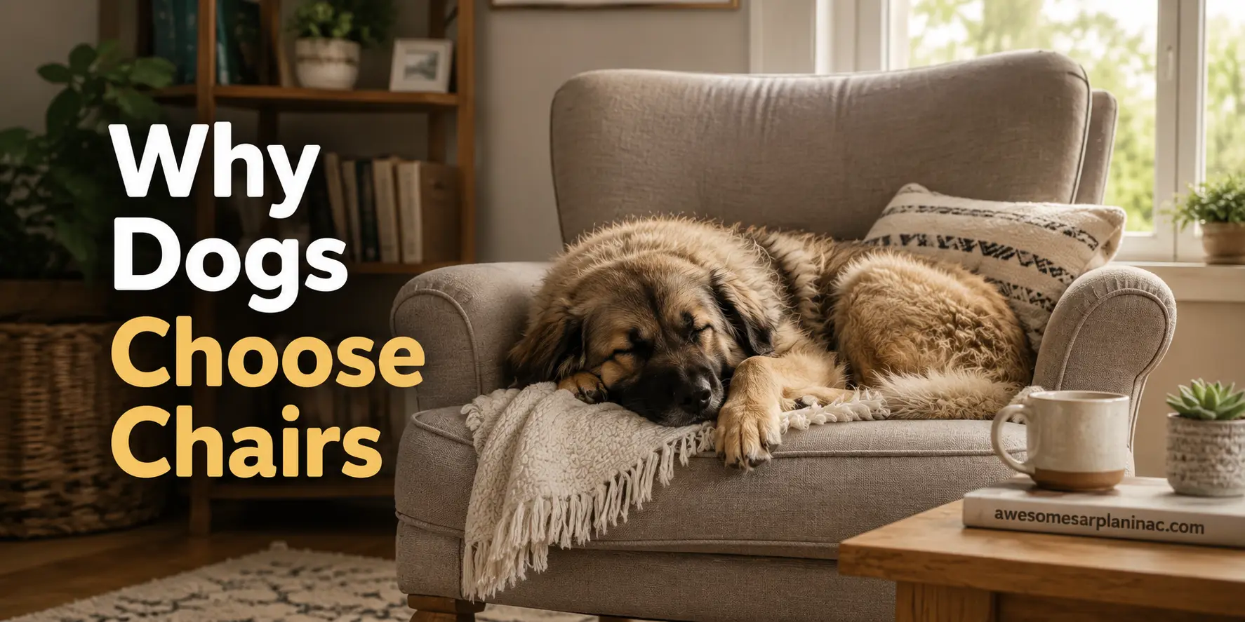 Dog sleeping comfortably on a soft indoor chair