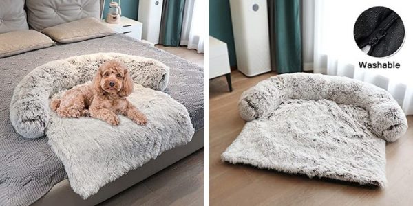 plush dog bed