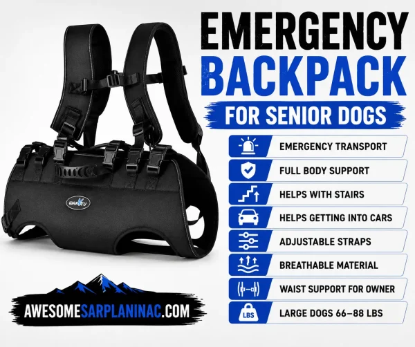 Emergency Backpack for Senior Dogs with Full Body Support